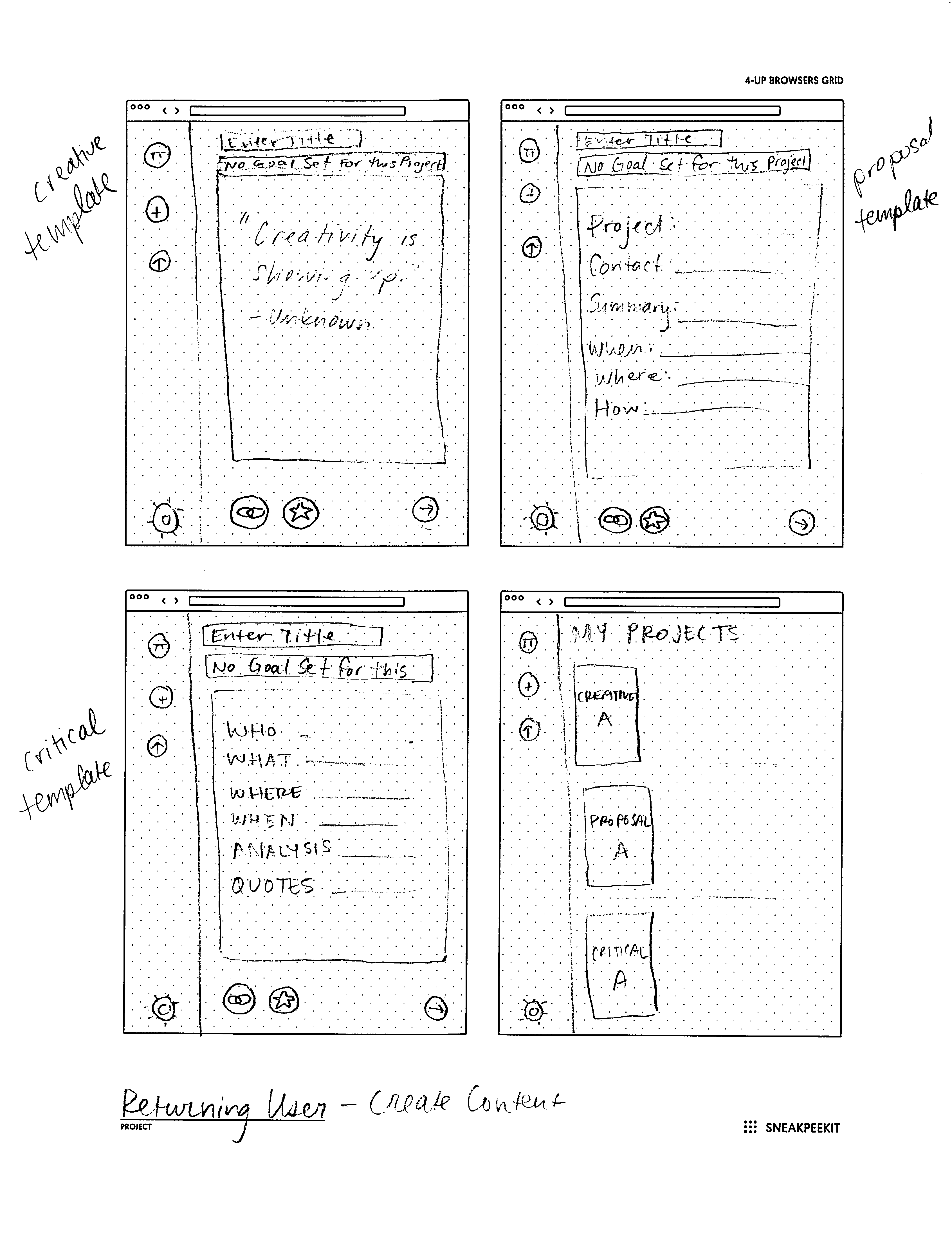 wireframe sketch