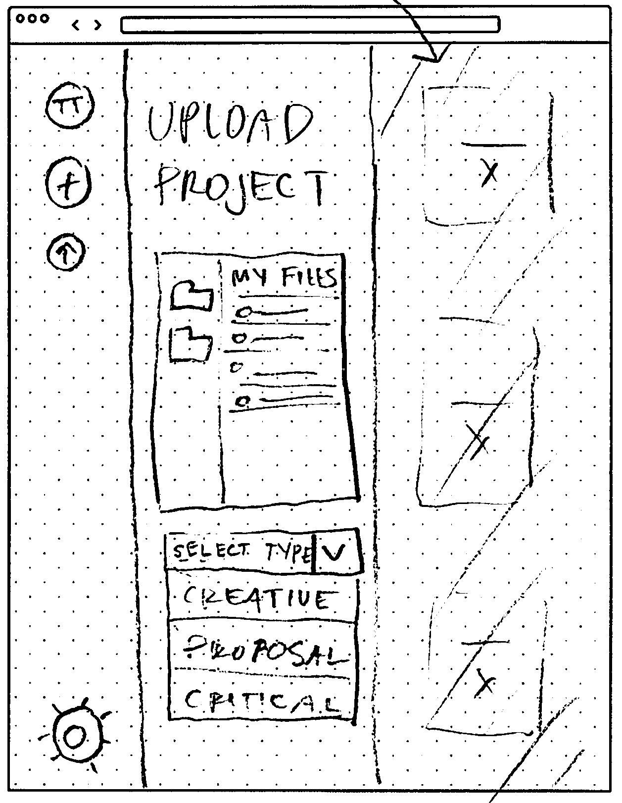 wireframe sketch