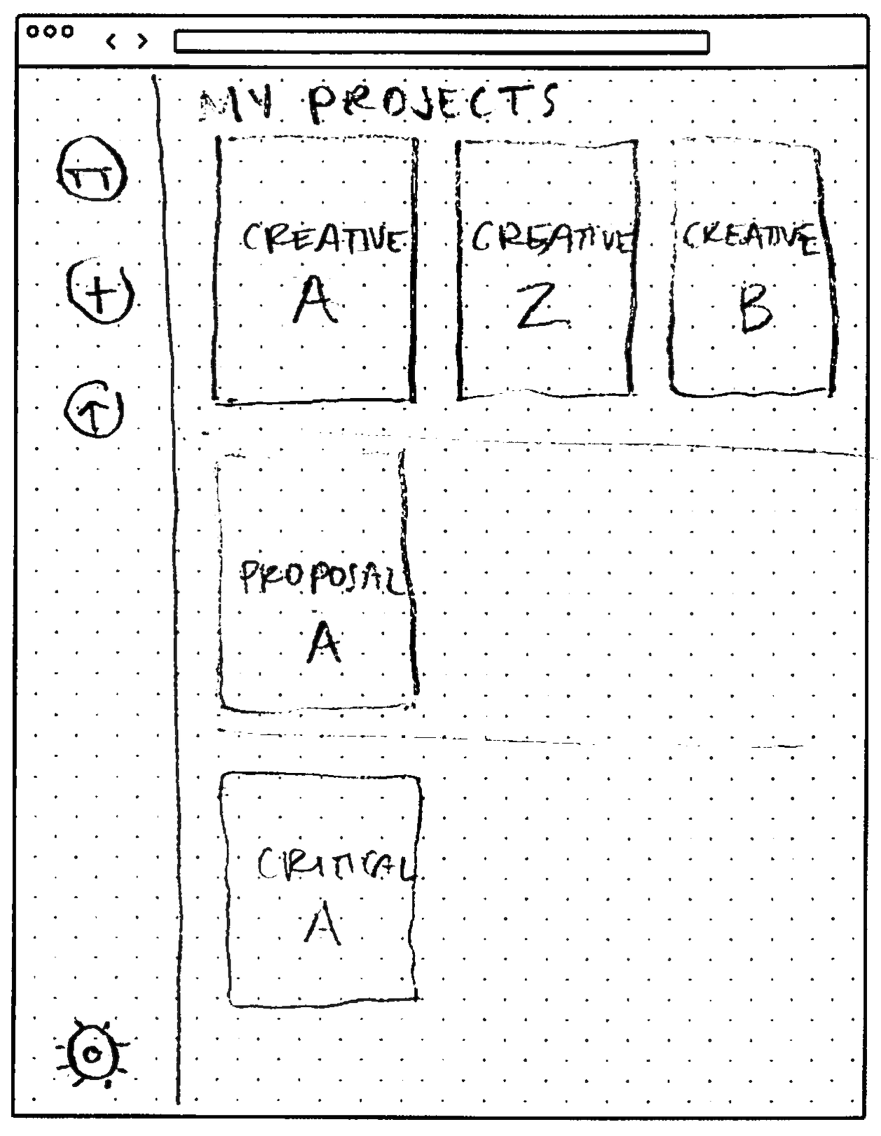 wireframe sketch